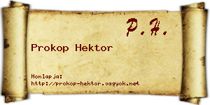 Prokop Hektor névjegykártya